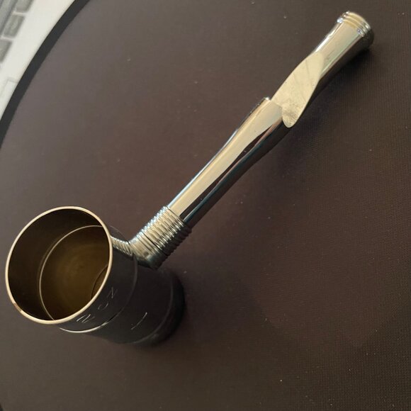 Vintage Bar Tool Ice Hammer Jigger Bottle Opener Shot Measure Chrome Plated 6" - Picture 12 of 12